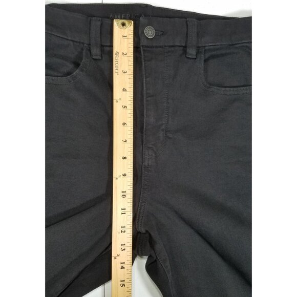 American Eagle The Dream Jean Black Stretch High Rise Jegging Women's 12 Regular - Picture 3 of 16